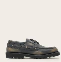 AllSaints bőr félcipő SKIFF SHOE fekete, M013FC - fekete Férfi 44