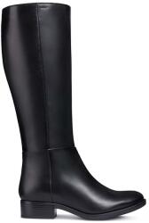 GEOX bőr hosszú szárú csizma D FELICITY D fekete, lapos talpú, D84G1D 00043 C9999 - fekete Női 39