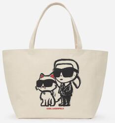 Karl Lagerfeld pamut táska - bézs Univerzális méret - answear - 21 490 Ft