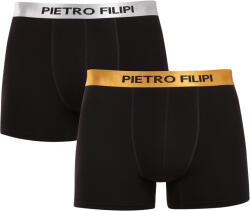 Pietro Filipi 2PACK boxeri pentru bărbați Pietro Filipi negru Metallic mix (2PBMS3) XXL (182230)