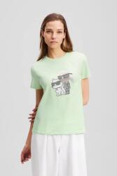 Karl Lagerfeld pamut póló - zöld XS - answear - 27 990 Ft