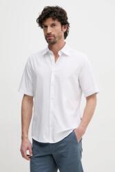 BOSS Orange pamut ing férfi, galléros, fehér, regular, 50537332 - fehér S