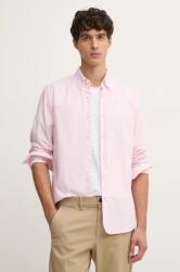 BOSS Orange pamut ing férfi, legombolt galléros, rózsaszín, regular, 50519707 - rózsaszín M
