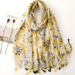 HARAHU LI-38348 kendő - Sárga/Kék KP38348