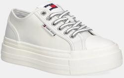 Tommy Hilfiger bőr tornacipő TJW FOXING VULC LC LEATHER - bézs Női 40