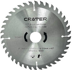 CRATER Körfűrészlap 184*30 / 40Fog Carbide (322N677)