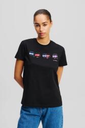 Karl Lagerfeld pamut póló - fekete XS - answear - 24 290 Ft