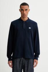 Tommy Hilfiger pamut hosszúujjú sötétkék, nyomott mintás, DM0DM22125 - sötétkék L