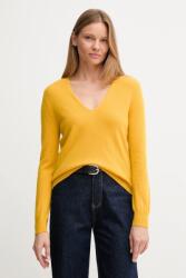 Benetton gyapjú pulóver könnyű, sárga, 1002D401Y - sárga M