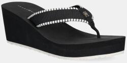 Tommy Hilfiger flip-flop WEDGE BEACH SANDAL sötétkék, éksarkú, FW0FW08738 - fekete Női 38