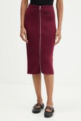 Karl Lagerfeld Jeans szoknya bordó, midi, ceruza fazonú, A4W12005 - burgundia M