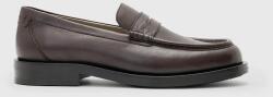 AllSaints bőr mokaszin BLOOM LOAFER bordó, M021FC - burgundia Férfi 44