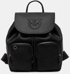 PINKO bőr hátizsák fekete, kis, nyomott mintás, 104351 A29Q - fekete Univerzális méret