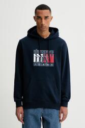 Tommy Hilfiger pamut melegítőfelső sötétkék, nyomott mintás, kapucnis, DM0DM22092 - sötétkék XL