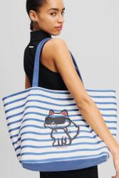 Karl Lagerfeld pamut táska - kék Univerzális méret