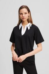 Karl Lagerfeld pamut póló - fekete L - answear - 35 990 Ft