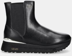Liu Jo bőr bokacsizma LIU JO MAXI WONDER 95 fekete, platformos, BF5001PX24122222 - fekete Női 39