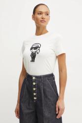 Karl Lagerfeld pamut póló - bézs XL - answear - 26 990 Ft