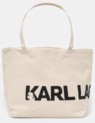 Karl Lagerfeld pamut táska - bézs Univerzális méret - answear - 21 690 Ft