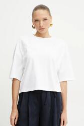 BOSS pamut póló - fehér M - answear - 25 990 Ft