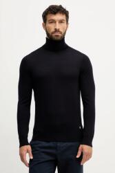 Liu Jo gyapjú pulóver könnyű, sötétkék, garbónyakú, QXX072. MA27P - sötétkék XL