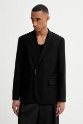 HUGO gyapjú kabát - fekete 56