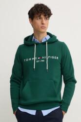 Tommy Hilfiger felső zöld, férfi, nyomott mintás, kapucnis - zöld L - answear - 33 590 Ft