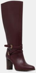 Lauren Ralph Lauren bőr csizma Cllns Tl Hl bordó, magassarkú, 802974386003 - burgundia Női 38