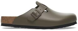 Birkenstock bőr papucs Boston NL zöld, női, platformos, 1029156 - zöld Női 36