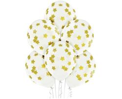  Csillagos Stars léggömb, lufi szett 6 db-os 30 cm (12 inch) (MLG059991)