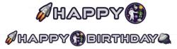  Űr Rocket Happy Birthday felirat 192 cm (DPA9914670) - sandori