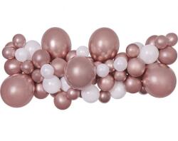  Színes Rose Gold léggömb, lufi girland szett 65 db-os (MLG031393)