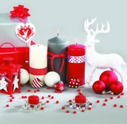  Karácsonyi Red Composition szalvéta 20 db-os 33x33 cm (PKK029972)