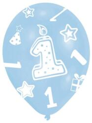  Első születésnap Blue léggömb, lufi 6 db-os 11 inch (27, 5 cm) (DPA995656) - sandori
