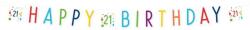  Konfettis Colorful Happy Birthday 21 felirat 180 cm (DPA9906767)