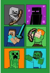  Minecraft Fight Badges szuper puha polár takaró 100*150cm (JFK032152) - sandori