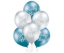  Baby Boy léggömb, lufi 6 db-os 12 inch (30cm) (MLG065084)