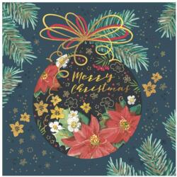  Karácsonyi Graphic Bauble szalvéta 20 db-os 33x33 cm (PKK761750) - sandori