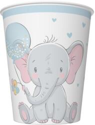  Baby elefánt Blue Balloon papír pohár 8 db-os 250 ml (PKK046535) - sandori