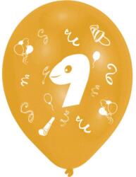  Happy Birthday 9 Ribbon léggömb, lufi 8 db-os 10 inch (25, 4cm) (DPA996583) - sandori