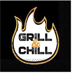 Grill & Chill Black szalvéta 16 db-os 33x33 cm (DPA9920095)