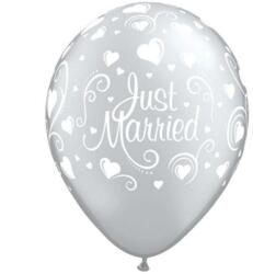  Esküvő Metallic Hearts léggömb, lufi 6 db-os 11 inch (28cm) (MLG191364) - sandori