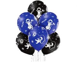  Űrhajós Planet léggömb, lufi 6 db-os 12 inch (30cm) (MLG055177)