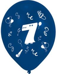  Happy Birthday 7 Ribbon léggömb, lufi 8 db-os 10 inch (25, 4cm) (DPA996581) - sandori