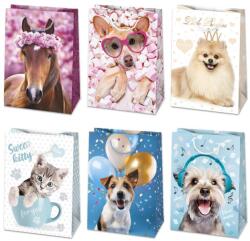  Állatos Cute papír ajándéktasak, ajándékzacskó 23x32x11 cm (PKK767325)