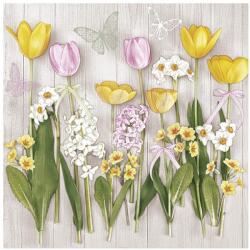  Tulipán Spring Flowers szalvéta 20 db-os 33x33 cm (PKK764942) - sandori