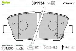 VALEO Set placute frana VALEO 301134 (301134)