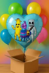 Personalizabil Balon inima albastru personalizabil Fortnite 45 cm