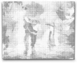  PontPöttyöző - Séta az esőben Méret: 30x40cm, Keretezés: Keret nélkül (csak a vászon), Szín: Zöld