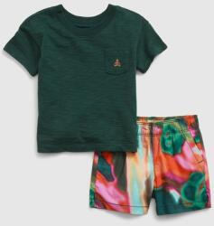 GAP Бебешки комплект Brannan Bear тениска и шортове GAP GAP | Zelen | Момчешки | 50-62